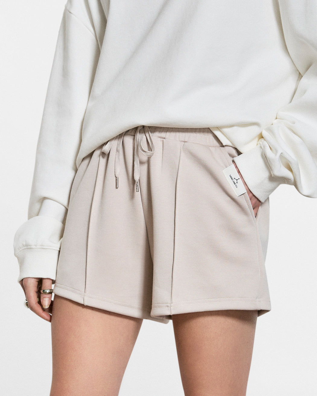 SAINT ONE LOUNGE SHORTS // LIGHT TAUPE