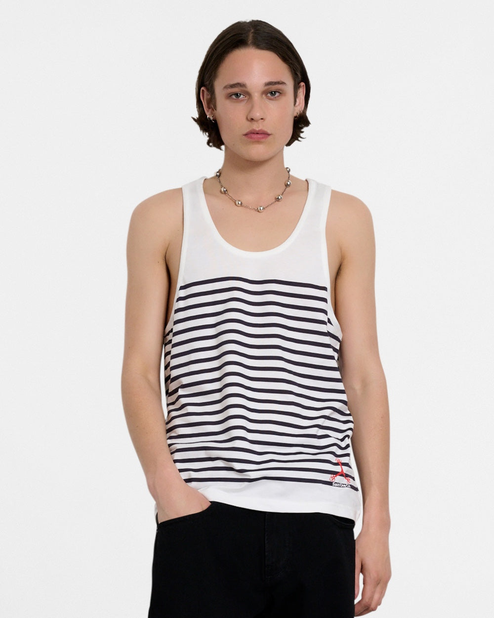 XVI.FIVE VEST // WHITE x DARK NAVY