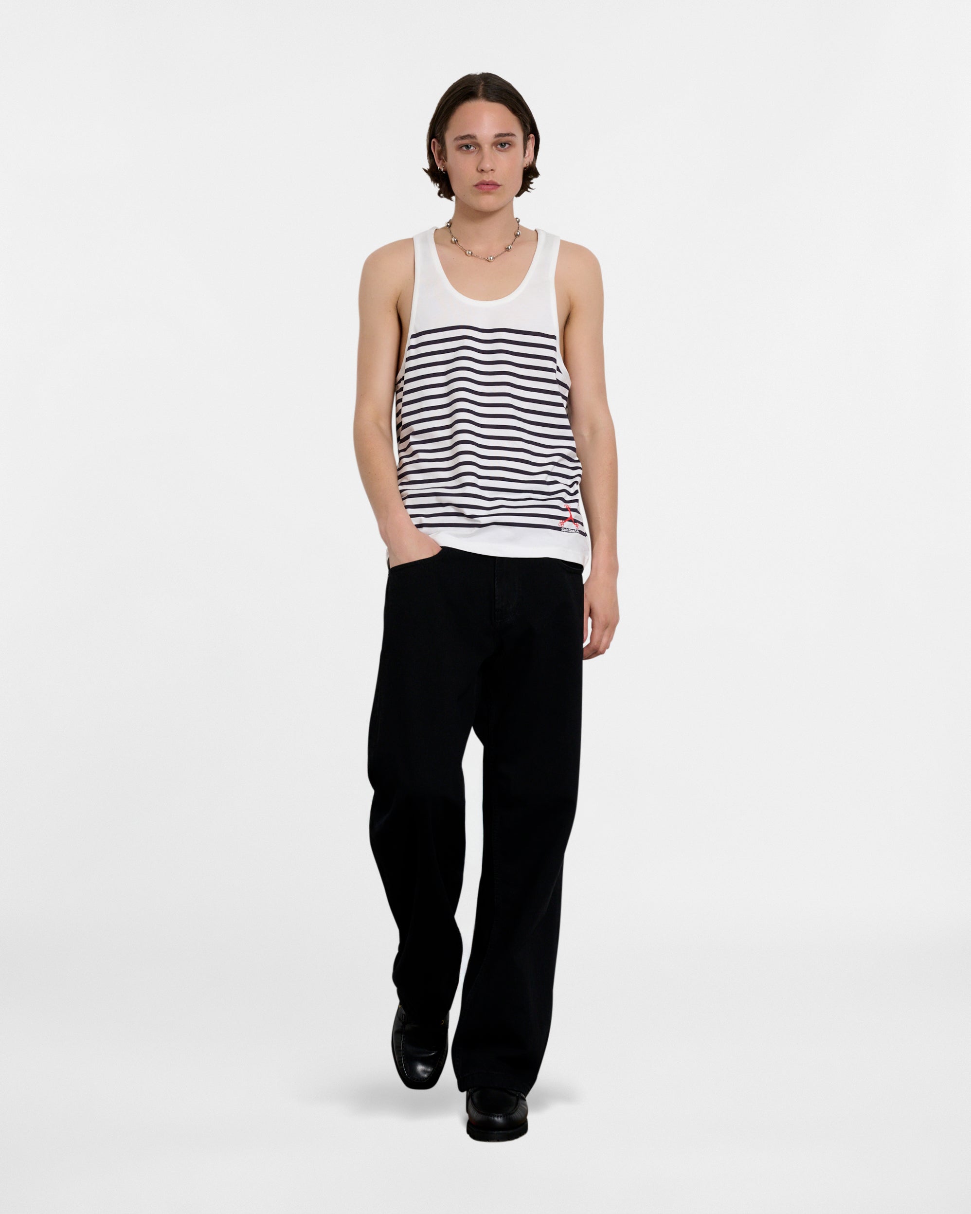 XVI.FIVE VEST // WHITE x DARK NAVY
