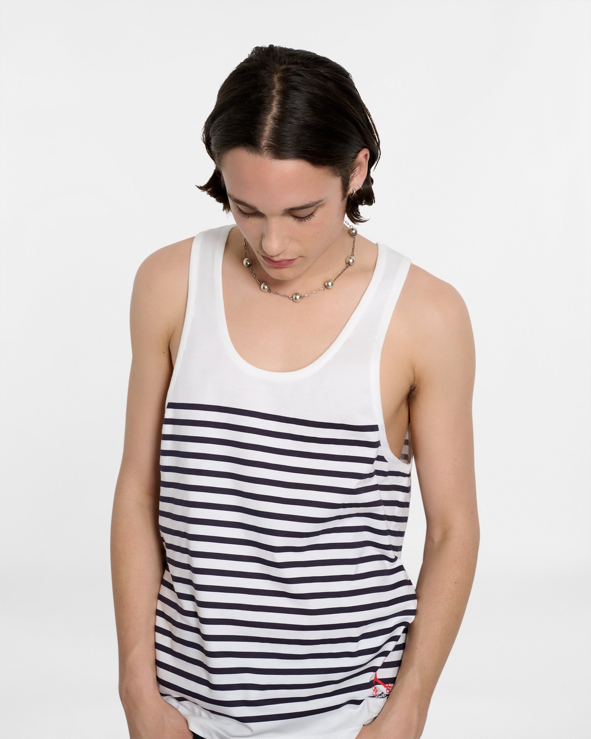 XVI.FIVE VEST // WHITE x DARK NAVY